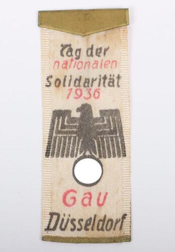 Third Reich Gau Düsseldorf Ribbon Badge