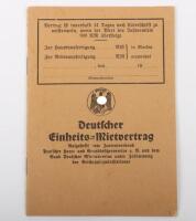 Third Reich Deutscher Einheits-Mietvertrag Booklet