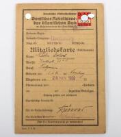 Third Reich Deutsche Arbeitsverband (D.A.V) Membership Card