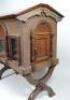 ‘Ariel’ an interesting painted wooden folk art style dolls house, probably Danish, 1885, - 3