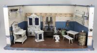 German wooden kitchen room set with Bing tinplate furniture,