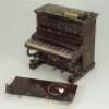 Rare Rock and Graner Dolls House tinplate musical box upright Piano, German circa 1875, - 2