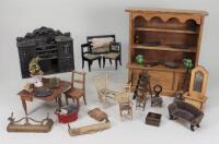 A selection of 19th century Dolls house furniture,