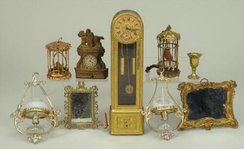 Gilt metal Dolls House accessories, 1880s/90s,