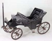 A good Victorian wood and metal model of a horse Drawn Carriage, English circa 1860,