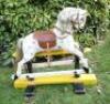 A painted and carved wooden G & J Lines Rocking Horse, English early 20th century,