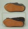 Pair of size 10 brown leather Bebe Jumeau doll shoes, - 2