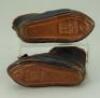 Pair of size 9 brown leather Bebe Jumeau doll shoes with Bee mark, - 2