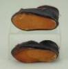 Pair of size 7 brown leather Bebe Jumeau doll shoes with Bee mark, - 2