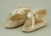 Pair of size 5 cream leather Bebe Jumeau doll shoes,