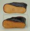 A good pair of dark brown leather French Bebe doll shoes, - 2