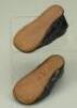 Pair of brown leather French Bebe doll shoes, - 2