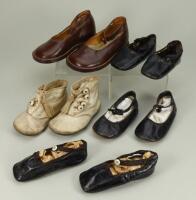 Five pairs of doll/child’s shoes,