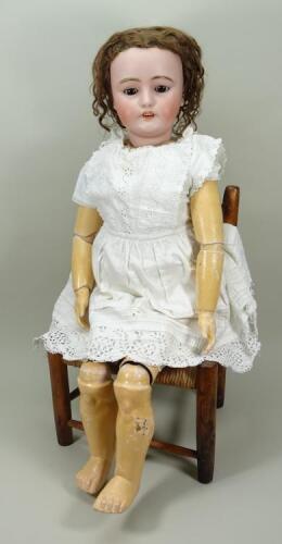 A large Simon & Halbig 1079 bisque head doll, German circa 1910,