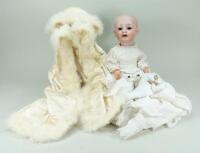 A German bisque head character baby doll, German 1920s,