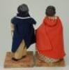 A good pair of C&H White peddler dolls, English 1840s, - 2