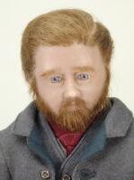 A wax doll in Quaker clothing and Gentle man doll,