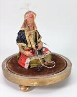 Rare wax model of a Persian Gentleman smoking a Hookah, by Henrietta Wade 1789-1851,