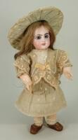 A size 4 Depose Emile Jumeau bisque head Bebe doll, French circa 1885,