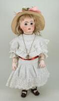 A scarce Steiner Figure A bisque head Bebe doll with rare bisque hands, French circa 1895,