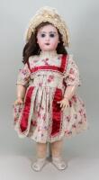 Tete Jumeau bisque head Bebe doll, size 9, French circa 1890,