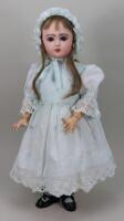 Tete Jumeau bisque head Bebe doll, size 9, French circa 1890,