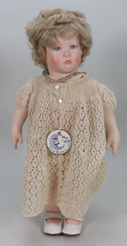 A Christine Adams ‘Tiny Tots’ painted cloth artist doll, 1988,