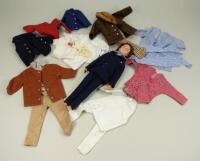 Vintage Hong Kong Sindy and Paul doll and a collection of clothes,