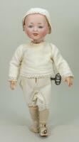 A rare mechanical ‘walking’ character boy doll, German circa 1910,