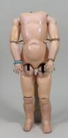 A Heinrich Handwerck fully jointed dolls body,