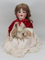 A Large Simon & Halbig/K&R 126 bisque head baby doll, German circa 1915,