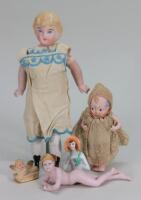 A bisque shoulder head doll, German circa 1900,