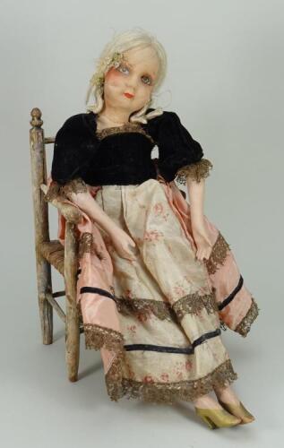 A French cloth Boudoir doll, 1920s,