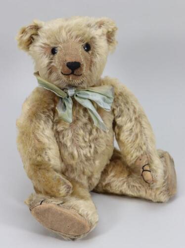 An early J.K Farnell golden mohair Teddy bear, circa 1920,