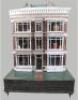 ‘Hartley Hall’ an imposing double fronted painted wooden dolls house, English circa 1875,