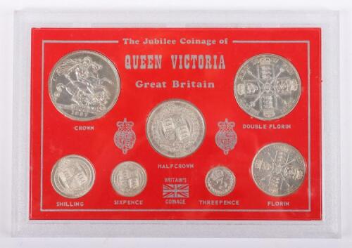 Victoria (1837-1901), Specimen 1887 set, Crown to Threepence