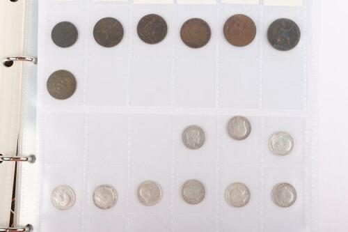 A folder of GB Victorian and later coinage, including 1889 Halfcrown, Florin, Shilling and sixpence