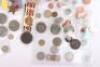 A mixed selection of coins including Cartwheel twopenny, 1918 One Rupee - 5