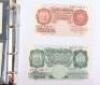 A good selection of GB banknotes including Peppiatt 1940 Ten Shillings (B251) serial D13 aEF, O.Brian Five Pounds (B280) serial D96 about UNC - 2