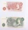 A good selection of GB banknotes including Peppiatt 1940 Ten Shillings (B251) serial D13 aEF, O.Brian Five Pounds (B280) serial D96 about UNC - 7