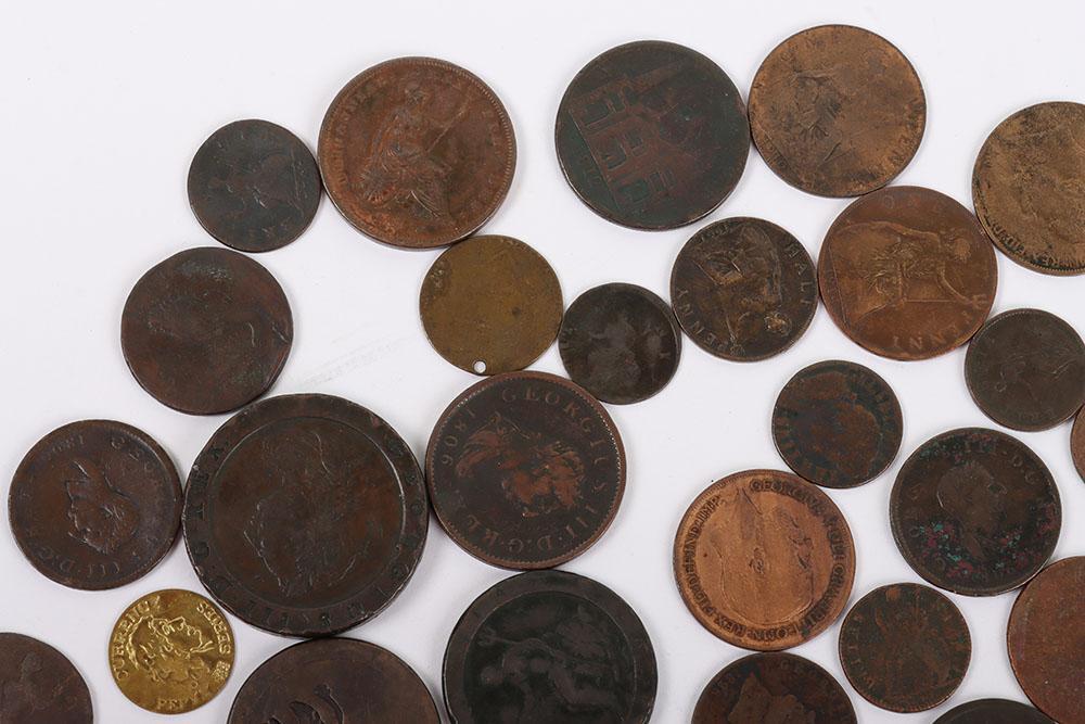 A good selection of 17th, 18th, 19th and 20th century GB copper coinage ...