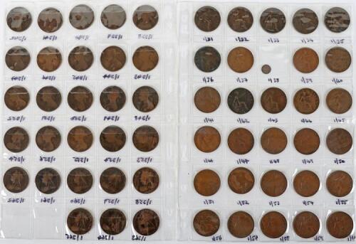 A selection of 19th and 20th century copper coinage, Victoria and later threepences