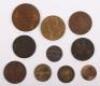 Various 18th and 19th century tokens, including 1799 Coventry Pro Bono Publico Halfpenny, 1794 Bath Token - 2
