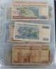 A folder of banknotes, including eighteen 10 Shillings, Bank of Indonesia, Japanese, Turkey - 2