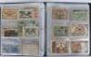 A folder of mostly German banknotes, including 1908 Reichsbanknote, 1910 1000 Reichsbanknote - 5