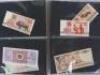 A folder of banknotes, including German, Italy, Egypt, Yogoslavia - 5