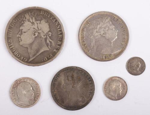 Good selection of Coins including 1786 Maundy Penny (toned and EF), 1849 Florin