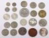 A mixed lot of coins, including 1820 enamelled Crown, Napoleon 1812 Medal, 1949 proof Five Shillings South Africa, 1921 Halfcrown - 2