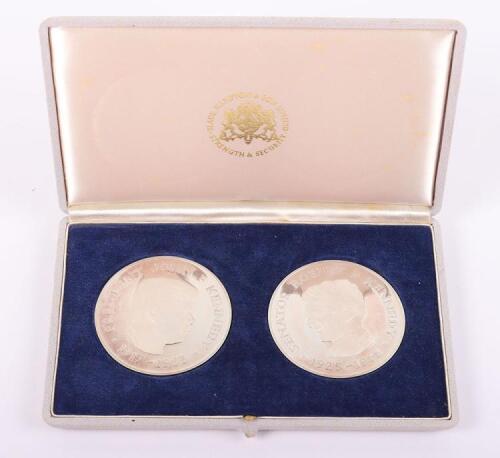 President John F. Kennedy and Senator Robert F Kennedy two coin silver set