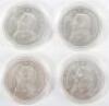 Krugerrand, four 1oz silver coins, 2019,